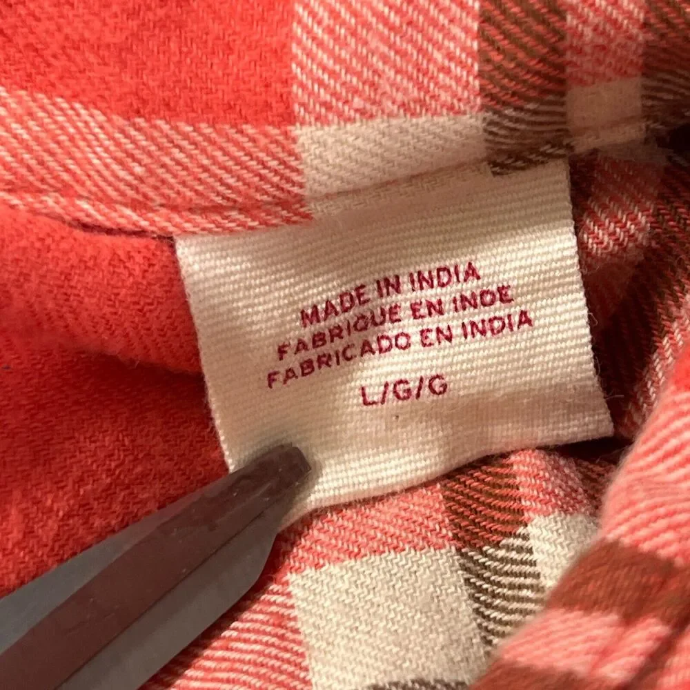 Levi's Western‎ Pearl Snap Rodeo Red Tag Shirt Plaid Red L